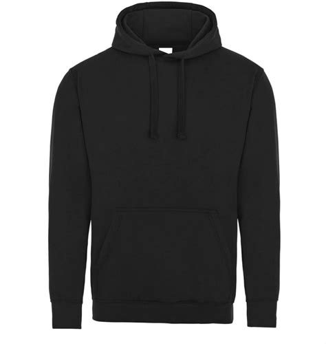 Famona Ltd Plain Black Pullover Unisex Hoodie Hooded Top Hoodie for ...