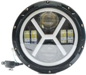 Gate 7 LED 7 inch Headlight H4 Fitting Headlight Compatible with Royal ...