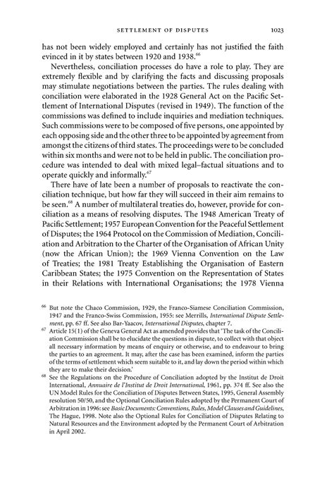 International LAW (120) - settlement of disputes 1023 has not been ...