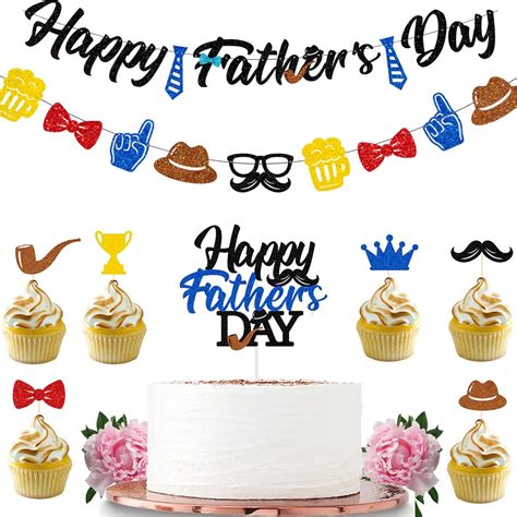 Happy Fathers Day Banners Decorations Set 2 Pcs Fathers Day Banners 7 ...