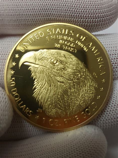 1 Oz American Eagle 50 Dollars Gold Plated Coin - Etsy UK