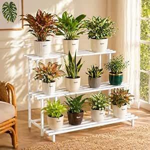 UGAOO Elevate 3-Tier Square Tube Plant Stand
