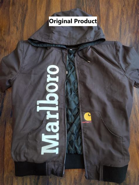 Marlboro Carhartt Grey Hooded Jacket (recreation) - Etsy