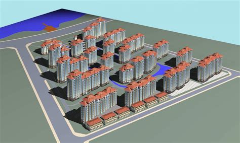 银川宝湖小区3dmax 模型下载-光辉城市