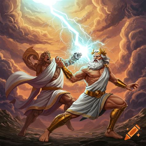 Zeus zapping a 360 camera with lightning bolt on Craiyon