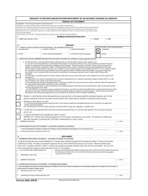 1987-2026 AF form 1039 - Fill Out, Sign & Share Online | pdfFiller