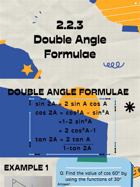 2.2.3 Double Angle Formulae | PDF