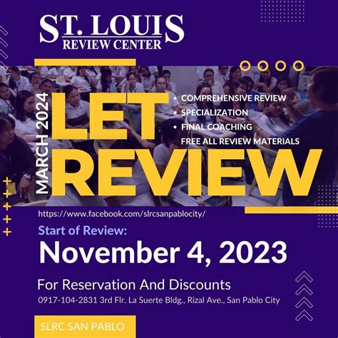LET REVIEW, SLRC San Pablo City, November 4 2023 | AllEvents.in