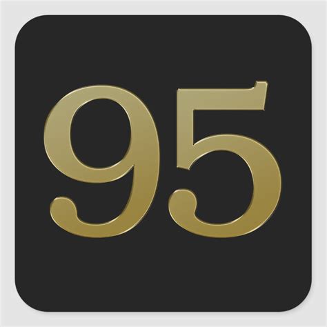 Number 95 Gold Square Sticker | Zazzle | Colorful backgrounds, Logo ...