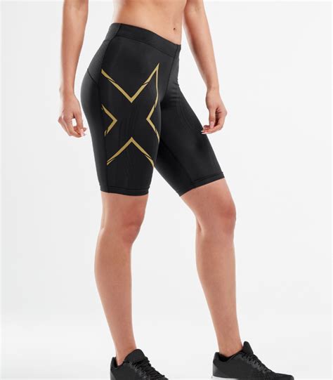 2XU MCS WOMENS Running Shorts- Black/Gold Reflective – TheTriWorld