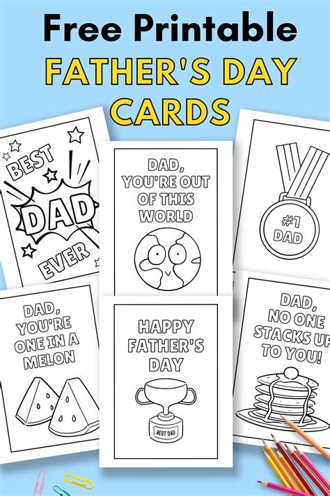 Printable Father's Day Cards To Colour — Gathering Beauty