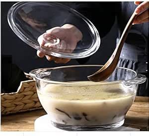 Buy GOTHRILL Pack of 1 Microwave Oven Safe Glass Bowl with lid (1.50 ...