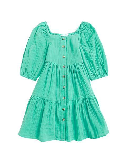 Buy Pure Cotton Tiered Dress (6-16 Yrs) at Marks & Spencer