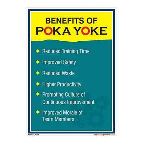 buysafetyposters.com - Benefits Of Pokayoke Poster In English PVC ...