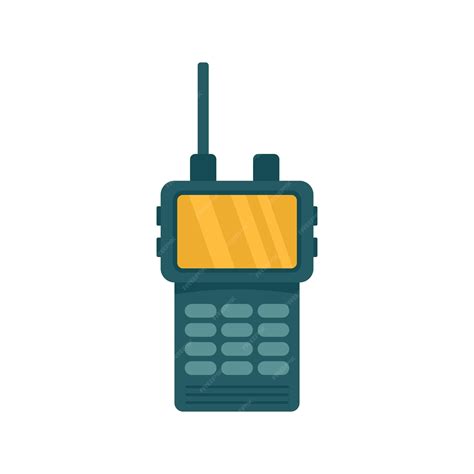 Premium Vector | Police walkie talkie icon flat illustration of police ...