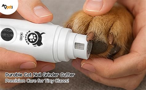 Qpets® Dog Nail Grinder (USB Rechargeable, LCD Display) Low Noise ...