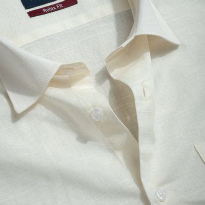 Off White Color Solid Cotton Linen Shirt For Men – Punekar Cotton