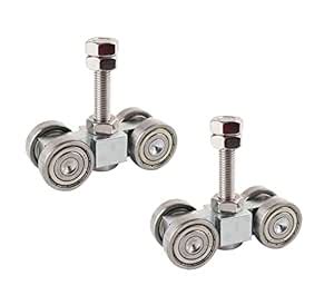L1KL 4 Wheel Trolley Assembly Roller Trolley Silent M10 Bolt for use ...