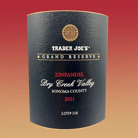 Trader Joe's Grand Reserve Dry Creek Valley Zinfandel 2021 ...