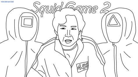 Squid Game 2 Coloring Pages | Wonder-Day