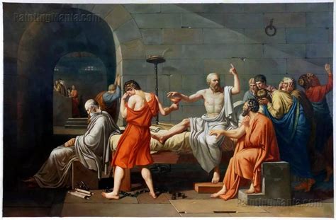The Death of Socrates - Jacques Louis David Hand-painted Oil Painting ...