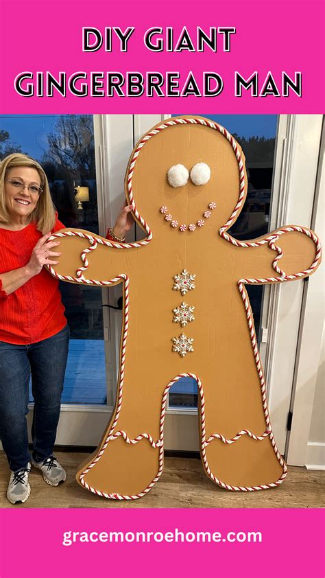 DIY Giant Gingerbread Man | Christmas decorations diy outdoor ...