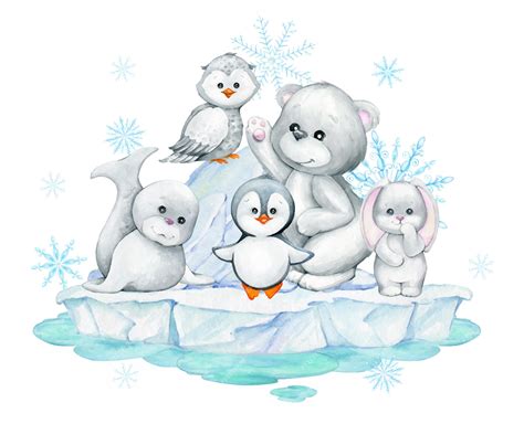 Winter Polar Bear Clip Art