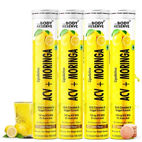 ACV Moringa effervescent (lemon) Pack 4 (60 Tablets) – THEBODYRESERVE