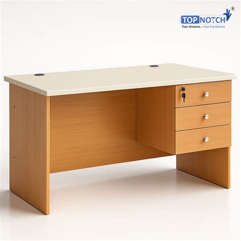 Modular Table Cum Staff Table – Dual Color with 3 Drawer Fixed Pedestal ...