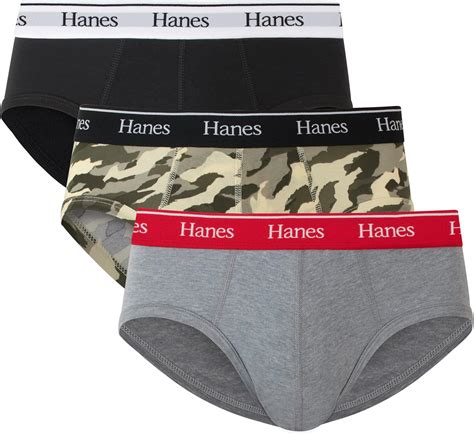 Hanes Originals Stretch Cotton Briefs Pack, Moisture-Wicking Underwear ...
