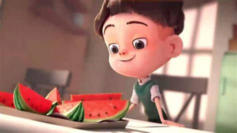 吃西瓜故事，一个小男孩不小心吃了西瓜籽，后来西瓜籽在他的肚子里生长。_腾讯视频