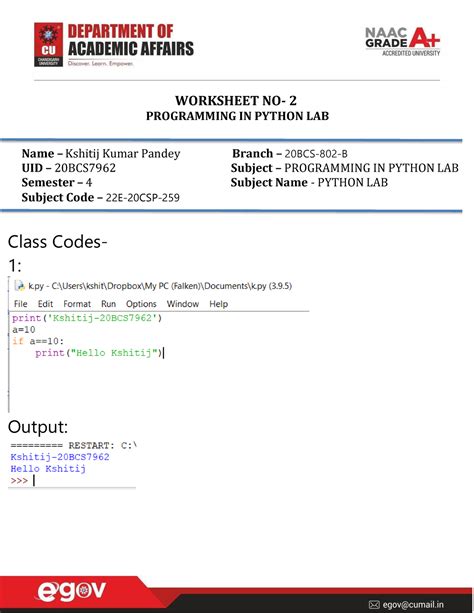 Image result for Answersheet Lab 3 Python