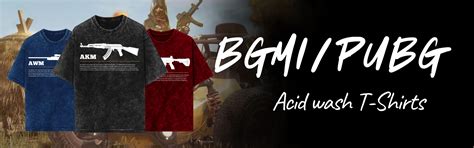 BGMI/PUBG Acid wash T-Shirt – Bowchika