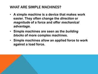 Image result for Functions of Simple Machine