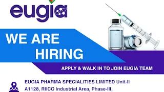 ITI, Diploma, and Graduate Job Openings at Eugia Pharma Specialities ...
