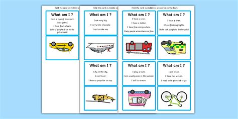 What Am I? Guess the Transport Game | Twinkl Resources
