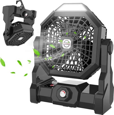 Amazon.com: Camping Fan Rechargeable, 10400mAh Portable Battery Operated Camping Fan for Tents ...