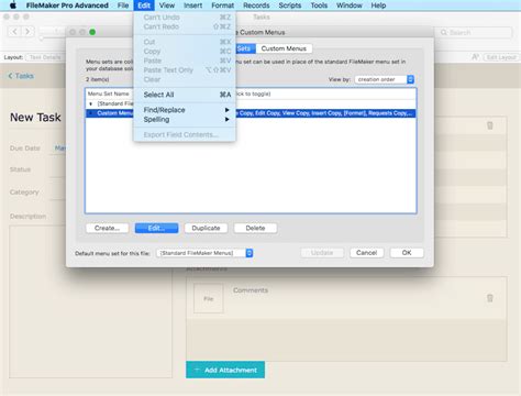 Image result for FileMaker Menu