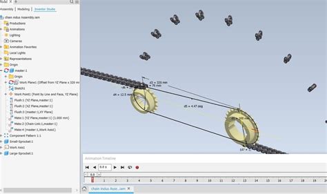 Image result for Inventor Pattern Hole Over Chain