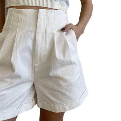 Off-White Women's White Shorts | Depop