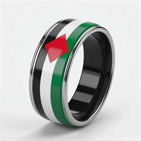 Minimalistic 3D Printed Nylon Ring with Palestine Flag Colors | Stable ...