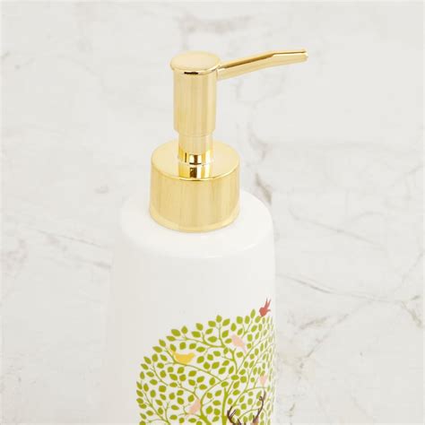 Buy Medley BN Bay Tree White Printed Ceramic Soap Dispenser from Home ...