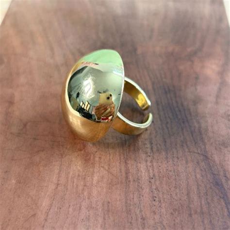 Golden Dome Statement Finger Ring
