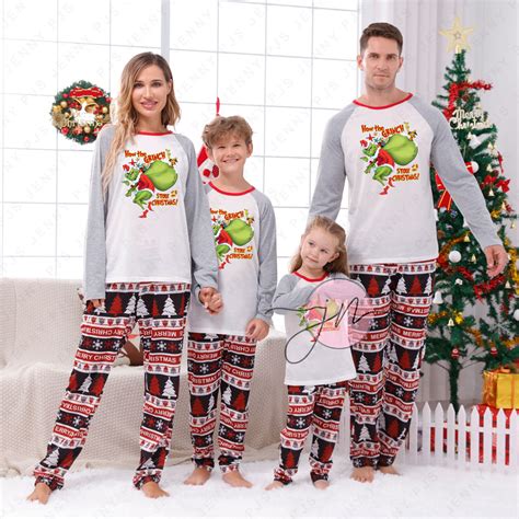 The Grinch How The Grinch Stole Christmas Matching Pajamas Sets ...