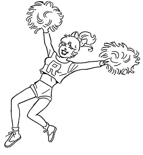 Cheerleading Coloring Pages – Birthday Printable
