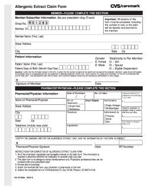 Fillable Online pebtf Allergenic Extract Claim Form - PEBTF - pebtf Fax ...