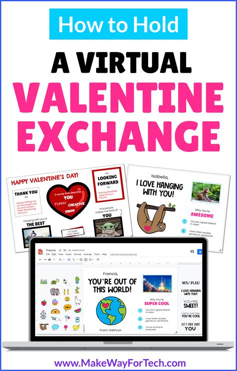 Virtual Valentine Exchange | Digital Valentine Cards for Valentine's Day | Student Valentines ...