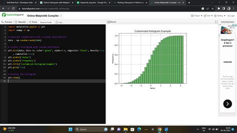 How to Histogram for One Column in CSV File in Python 的图像结果