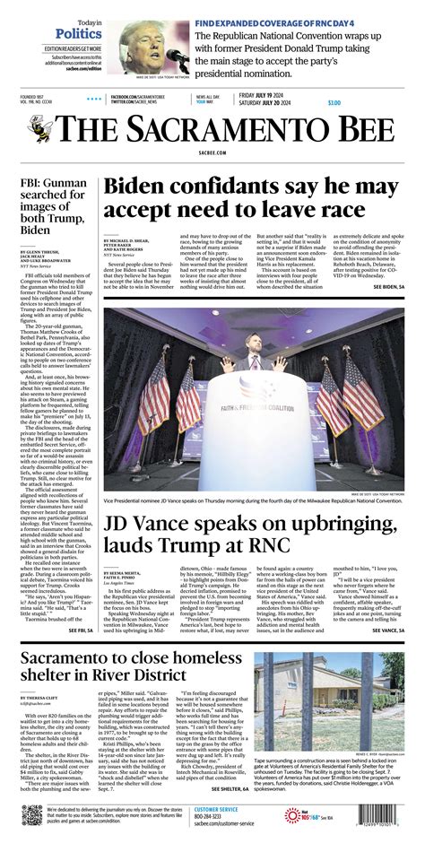 The Sacramento Bee Front Page
