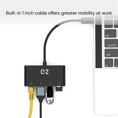 Buy QZ C Port Ethernet | C To Ethernet | Ethernet Adapter To USB C ...